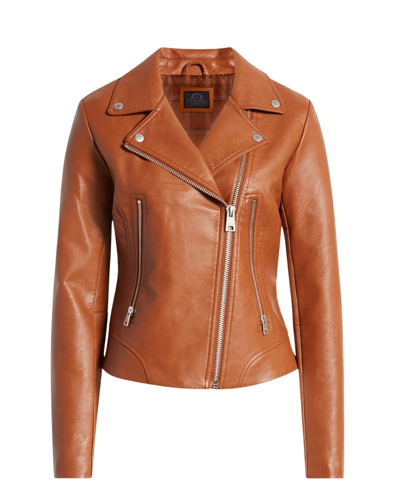 Womens Real Brown Leather Jacket